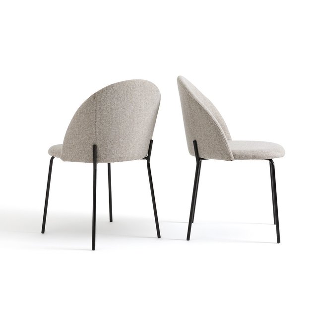 Σετ 2 καρέκλες με μελανζέ ταπετσαρία, Nordie