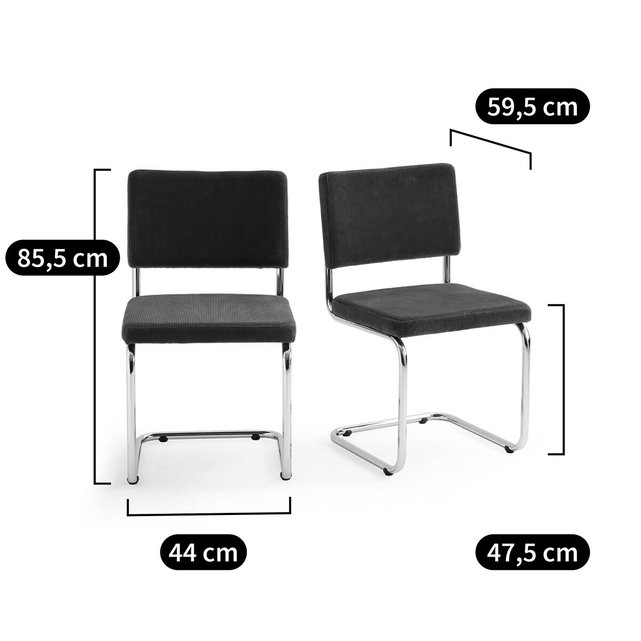 Σετ 2 βελουτέ καρέκλες «πρόβολος», Sarva