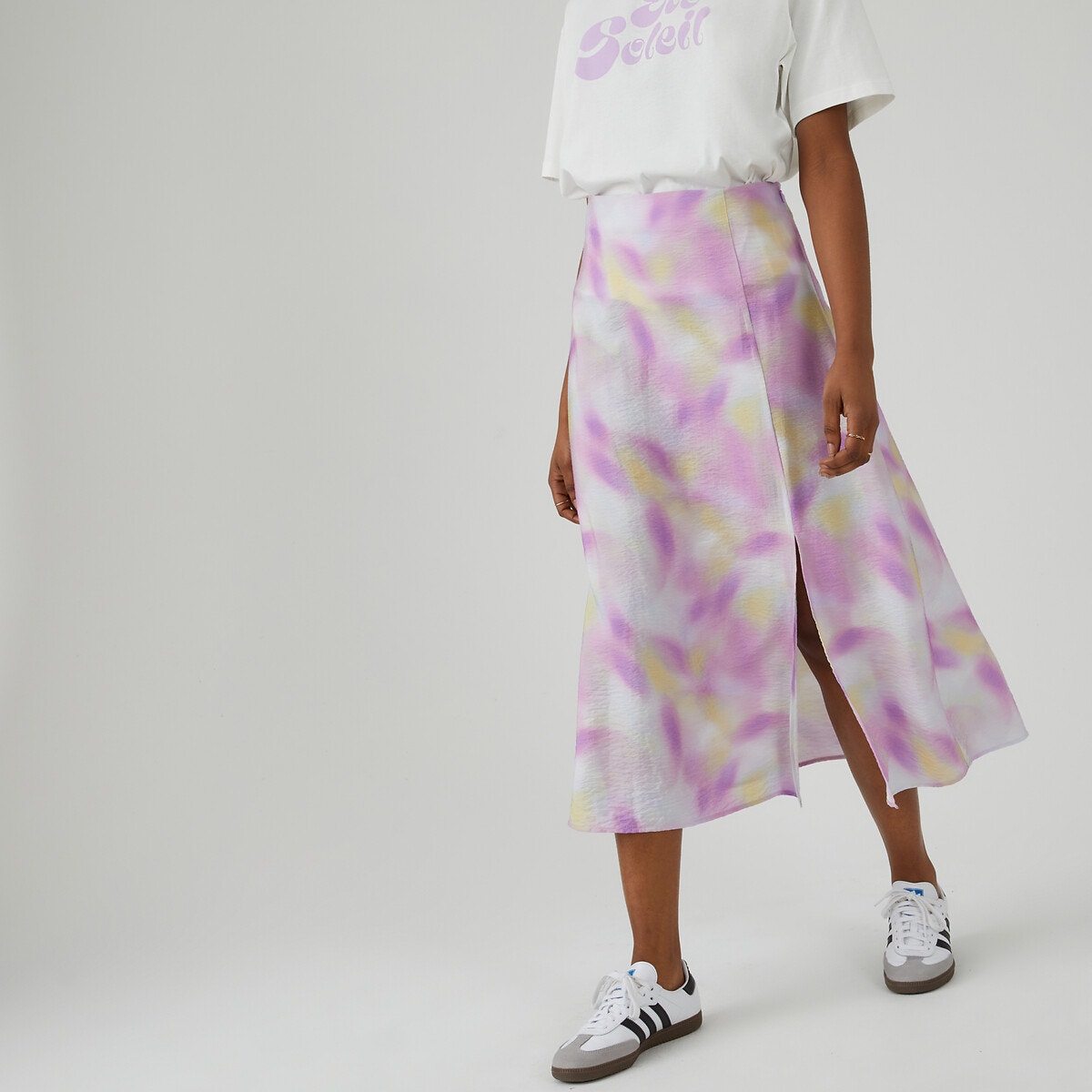 Μίντι φούστα με εμπριμέ μοτίβο tie & dye