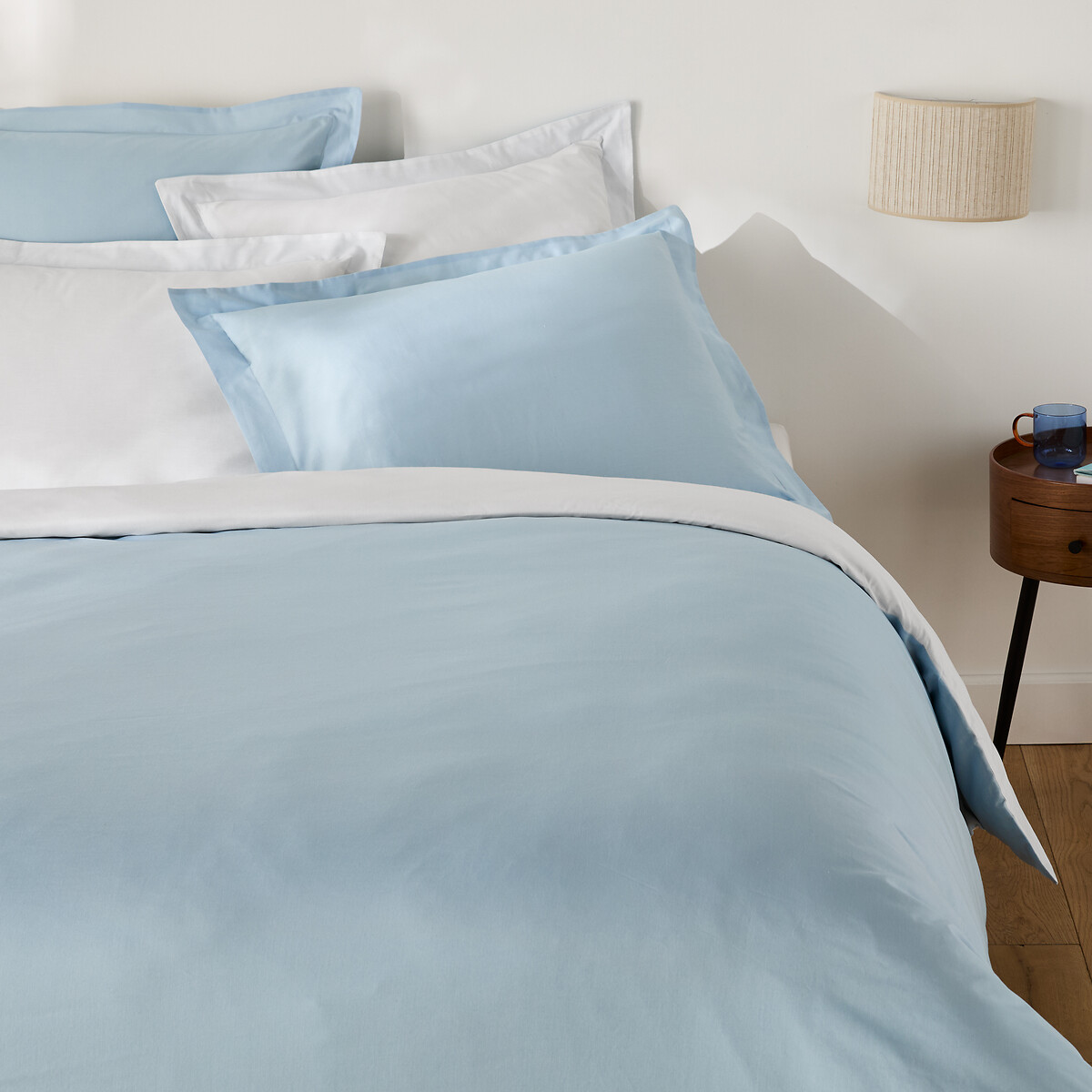 Δίχρωμη βαμβακερή παπλωματοθήκη 140x200 cm