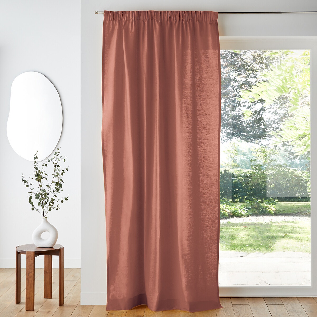 Βαμβακερή κουρτίνα με τρέσα 180x135 cm