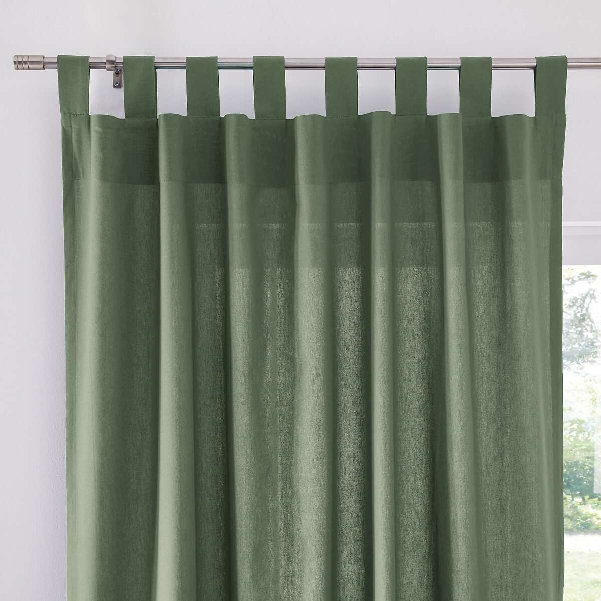 Βαμβακερή κουρτίνα με θηλιές 180x135 cm