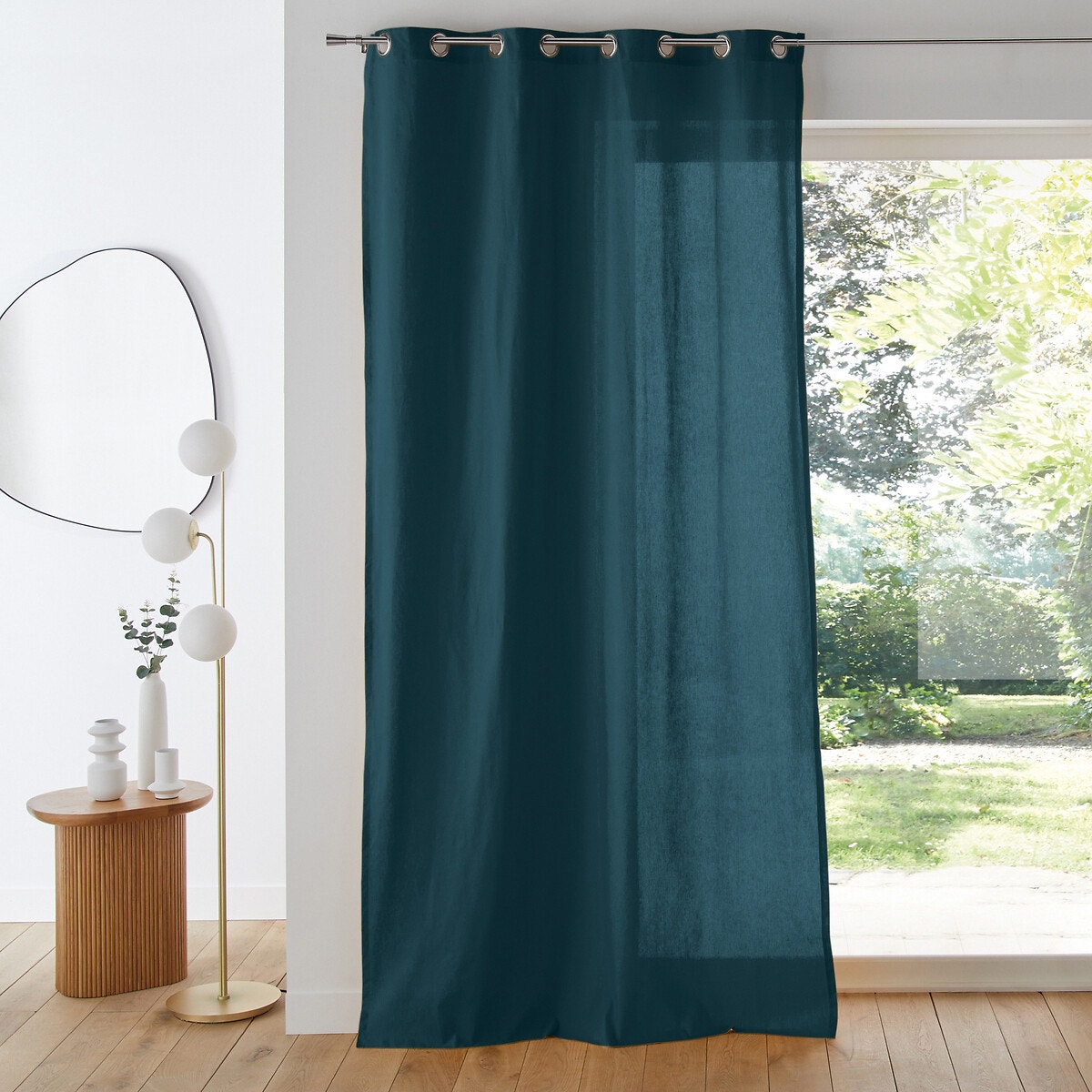 Βαμβακερή κουρτίνα με καψούλια 180x135 cm