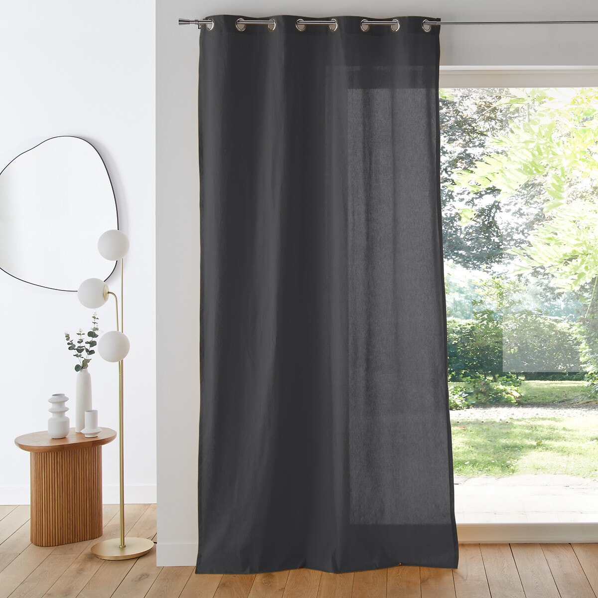 Βαμβακερή κουρτίνα με καψούλια 180x135 cm