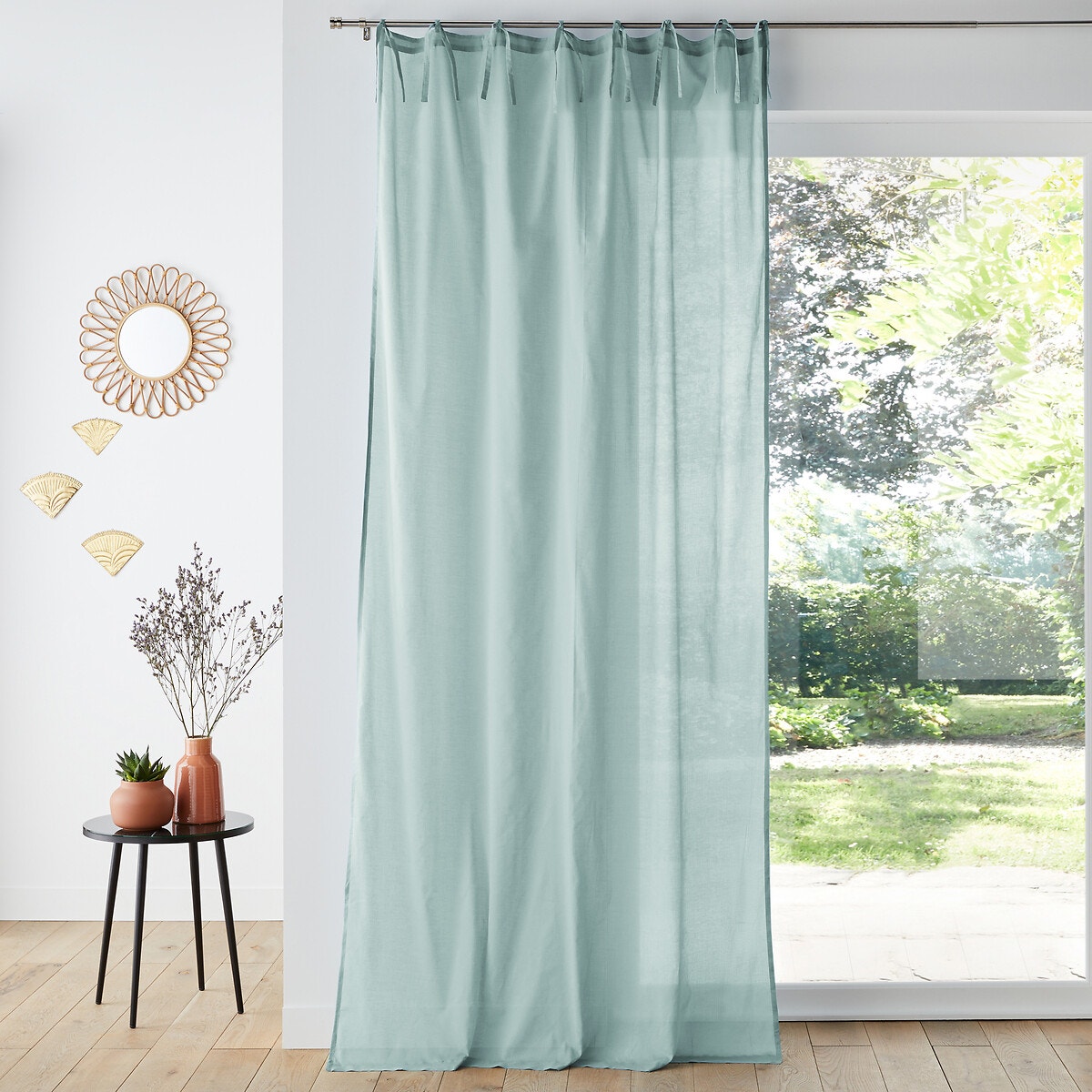La Redoute Interieurs Βαμβακερή κουρτίνα με φιογκάκια 180x135 cm