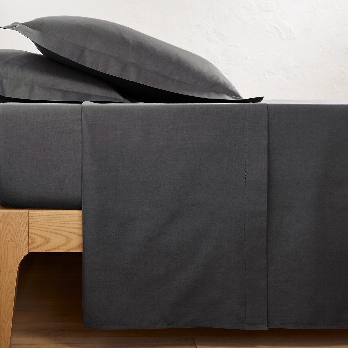 La Redoute Interieurs Μονόχρωμο βαμβακερό σεντόνι 150x250 cm