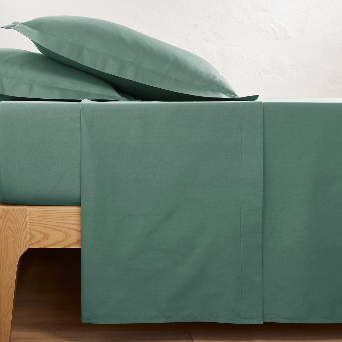 La Redoute Interieurs Μονόχρωμο βαμβακερό σεντόνι 150x250 cm