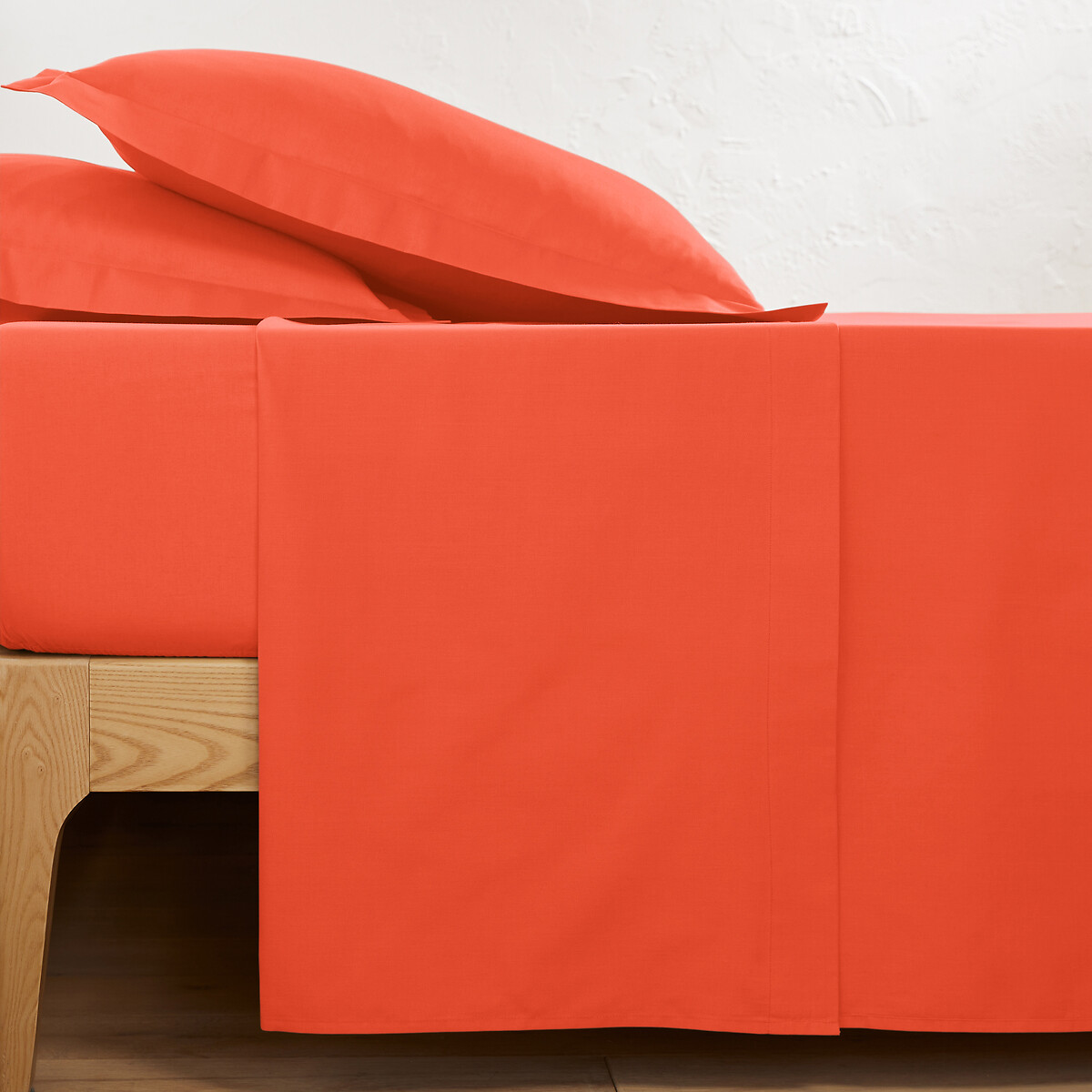 Μονόχρωμο σεντόνι από σύμμικτο βαμβακερό ύφασμα 150x250 cm