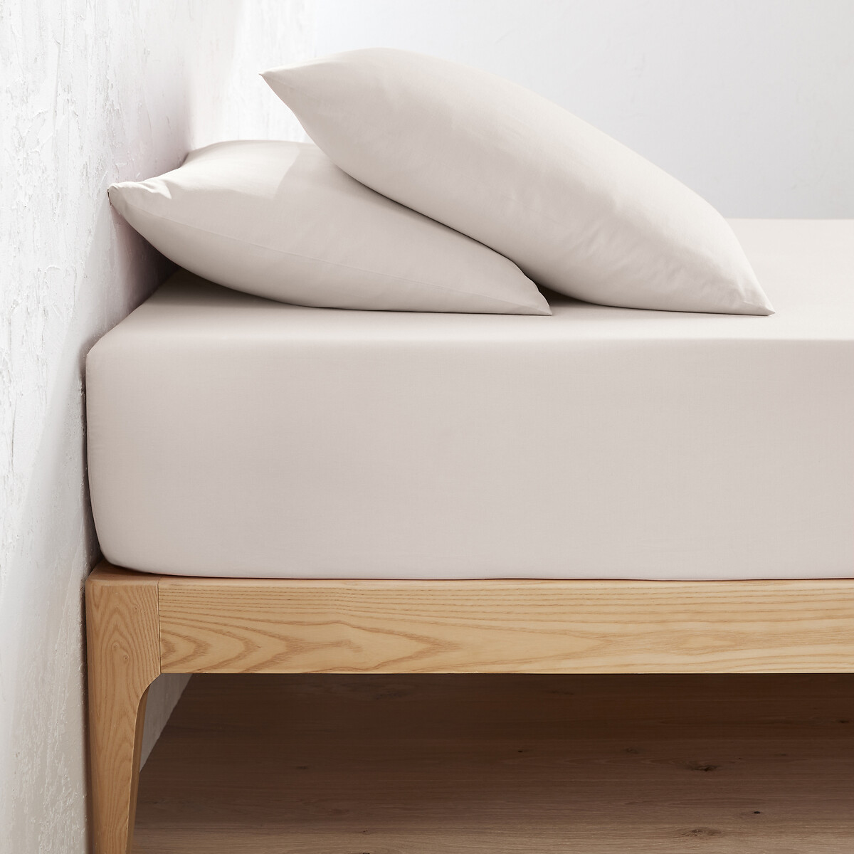 Μονόχρωμο σεντόνι με λάστιχο από οργανικό βαμβάκι 90x190 cm