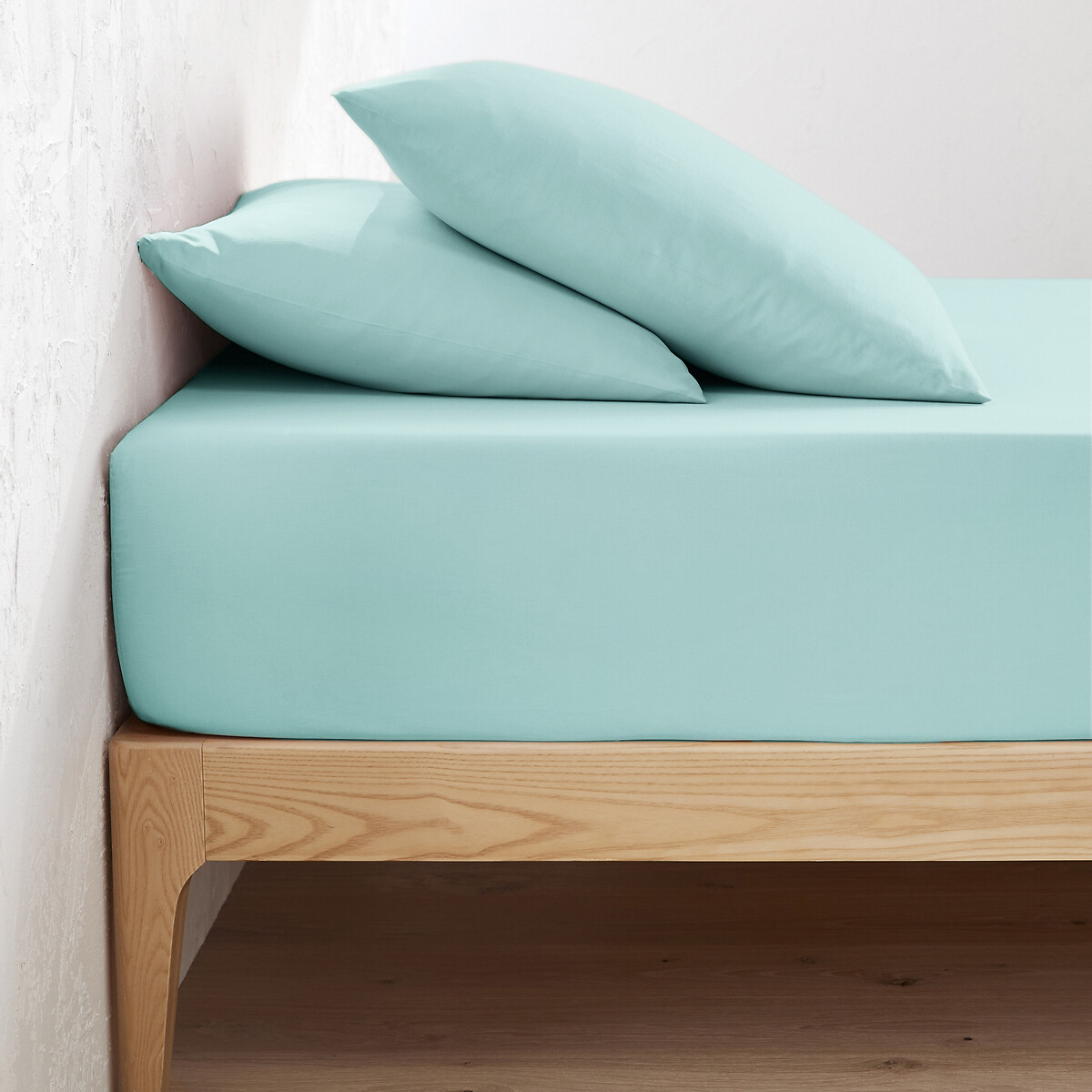 Μονόχρωμο σεντόνι με λάστιχο από οργανικό βαμβάκι 90x190 cm