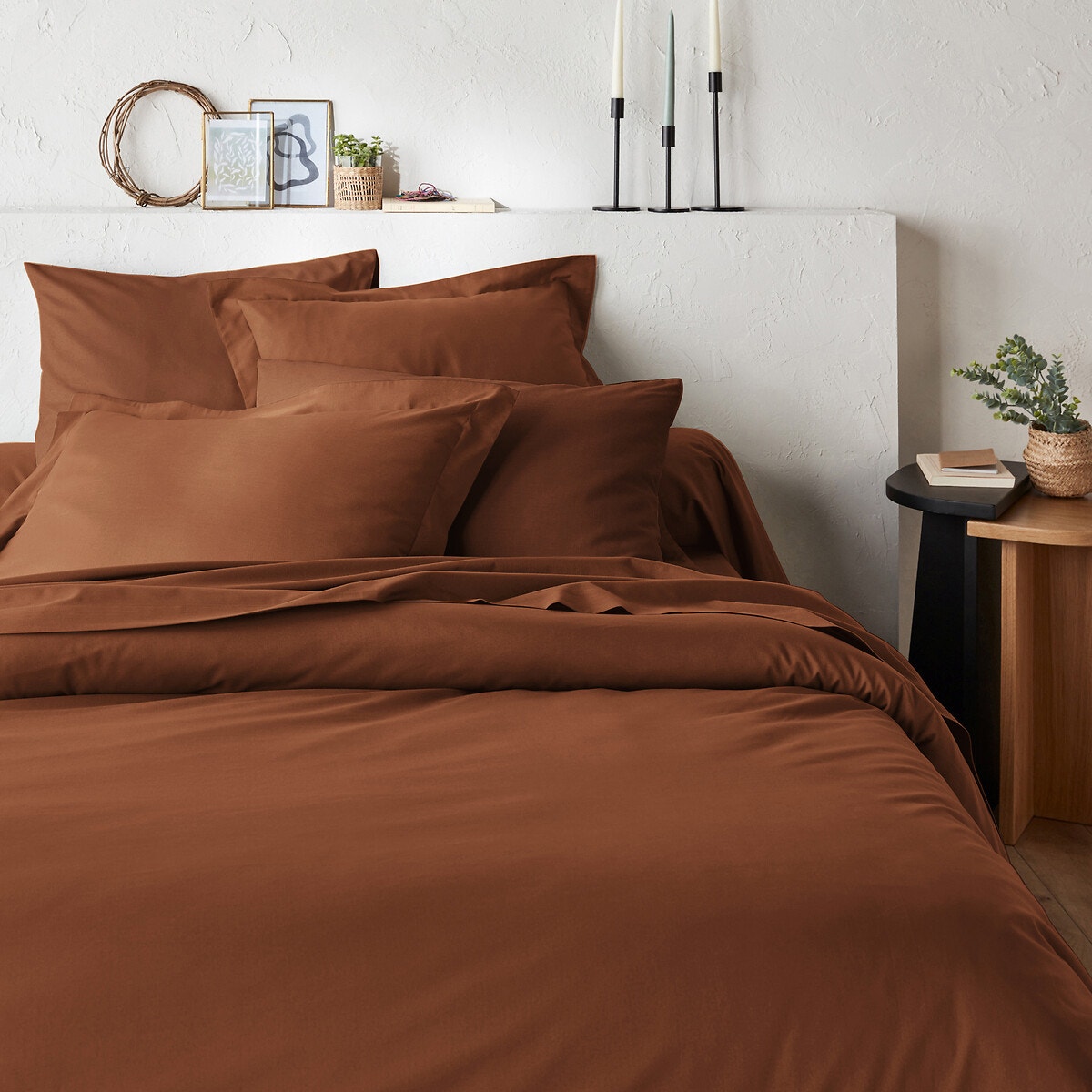 Μονόχρωμη παπλωματοθήκη από οργανικό βαμβάκι 240x220 cm