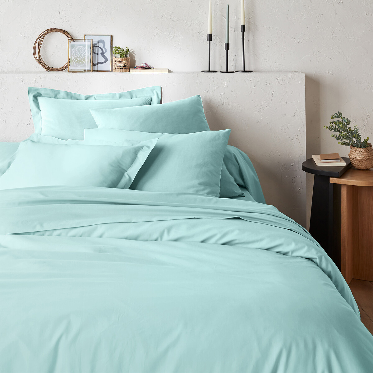 Μονόχρωμη παπλωματοθήκη από οργανικό βαμβάκι 140x200 cm