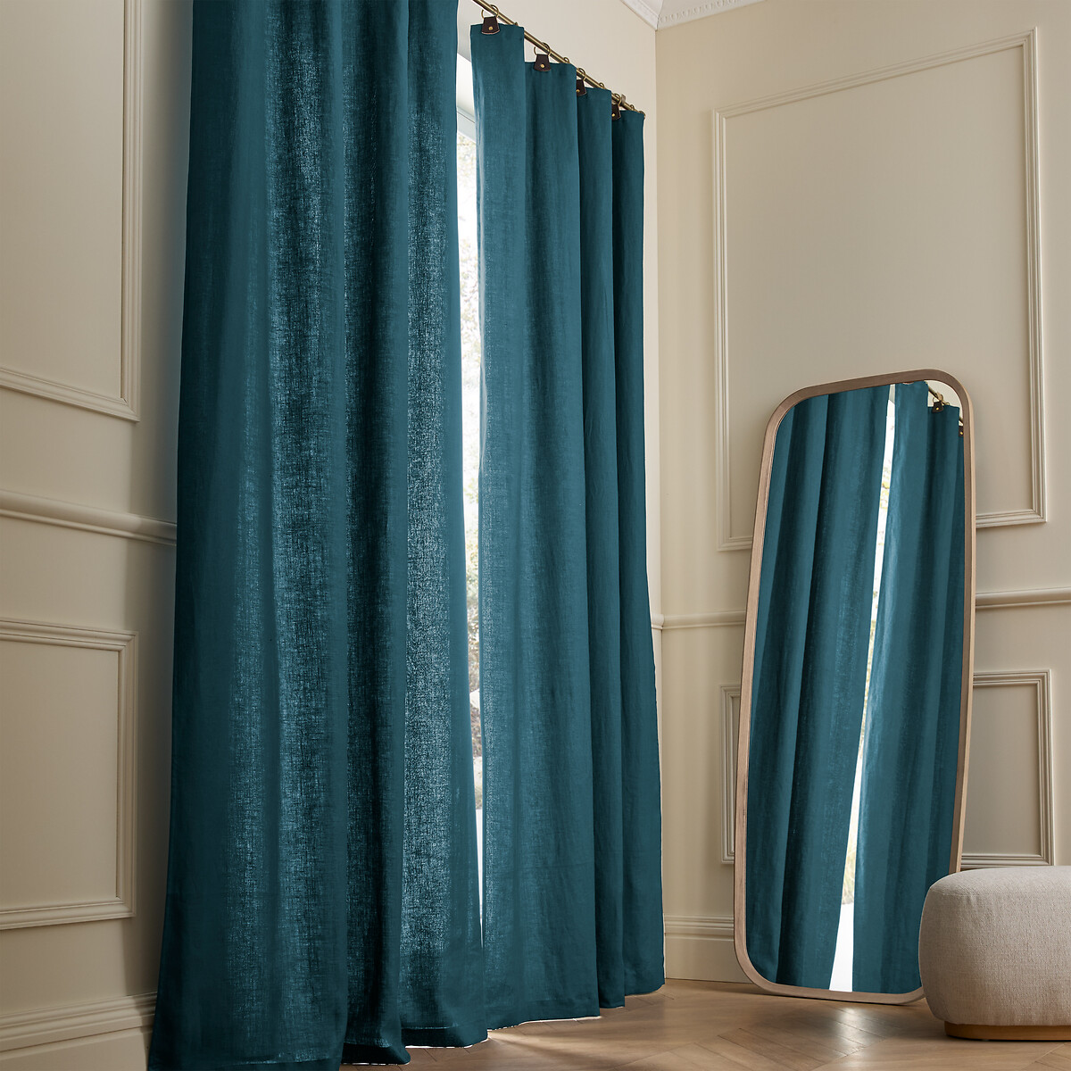 Κουρτίνα από προπλυμένο λινό με κρίκους, Private