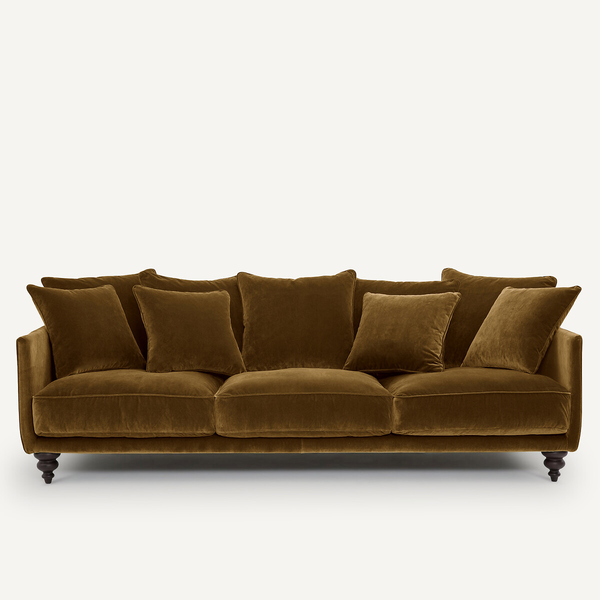 Καναπές από βελούδο Μ105xΠ198xΥ93cm