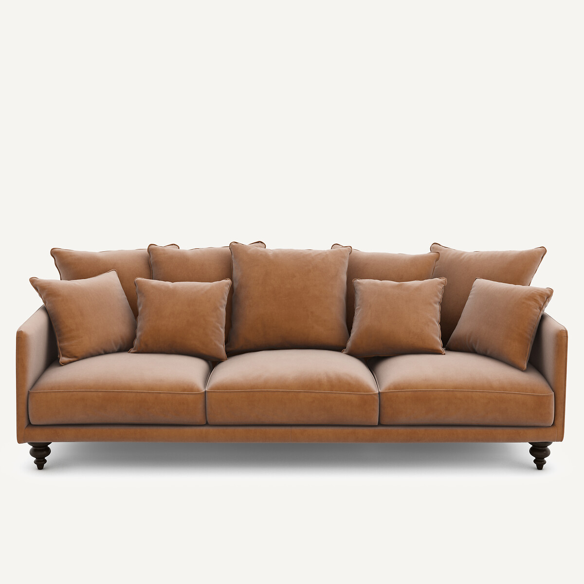 Καναπές από βελούδο Μ105xΠ198xΥ93cm