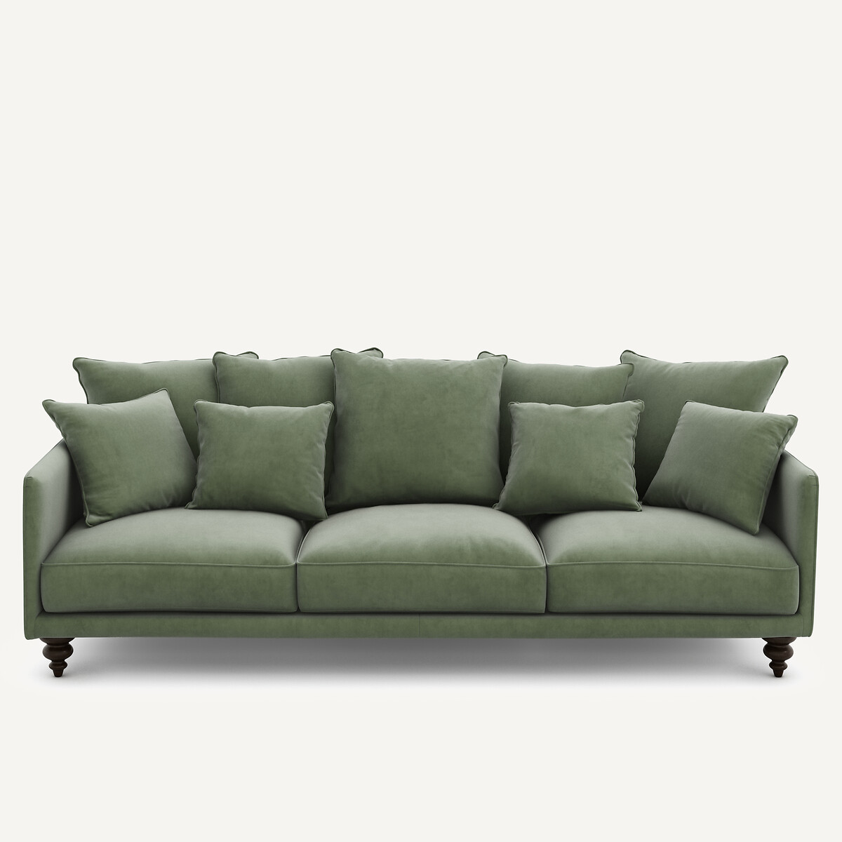 Καναπές από βελούδο Μ105xΠ198xΥ93cm