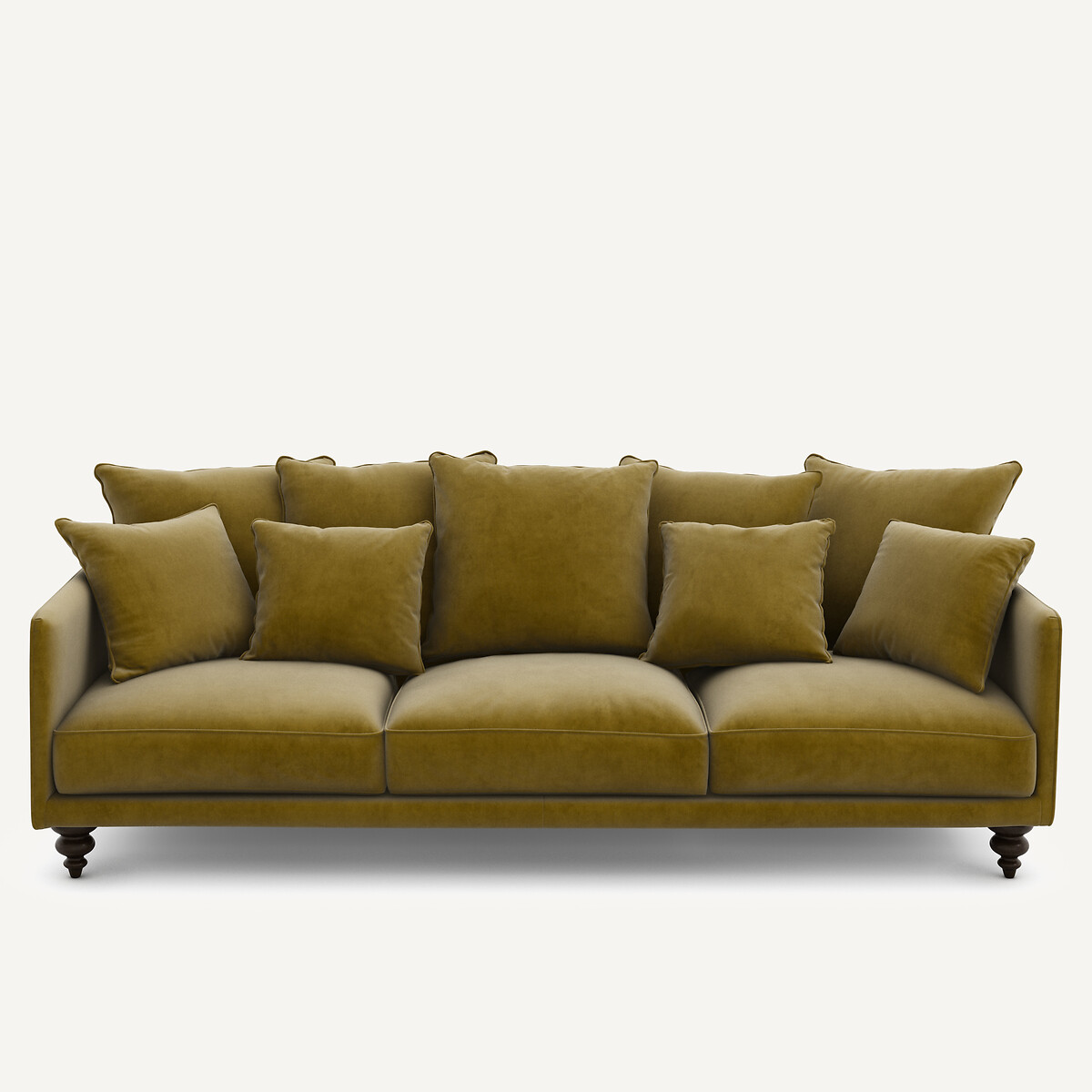 Καναπές από βελούδο Μ105xΠ198xΥ93cm