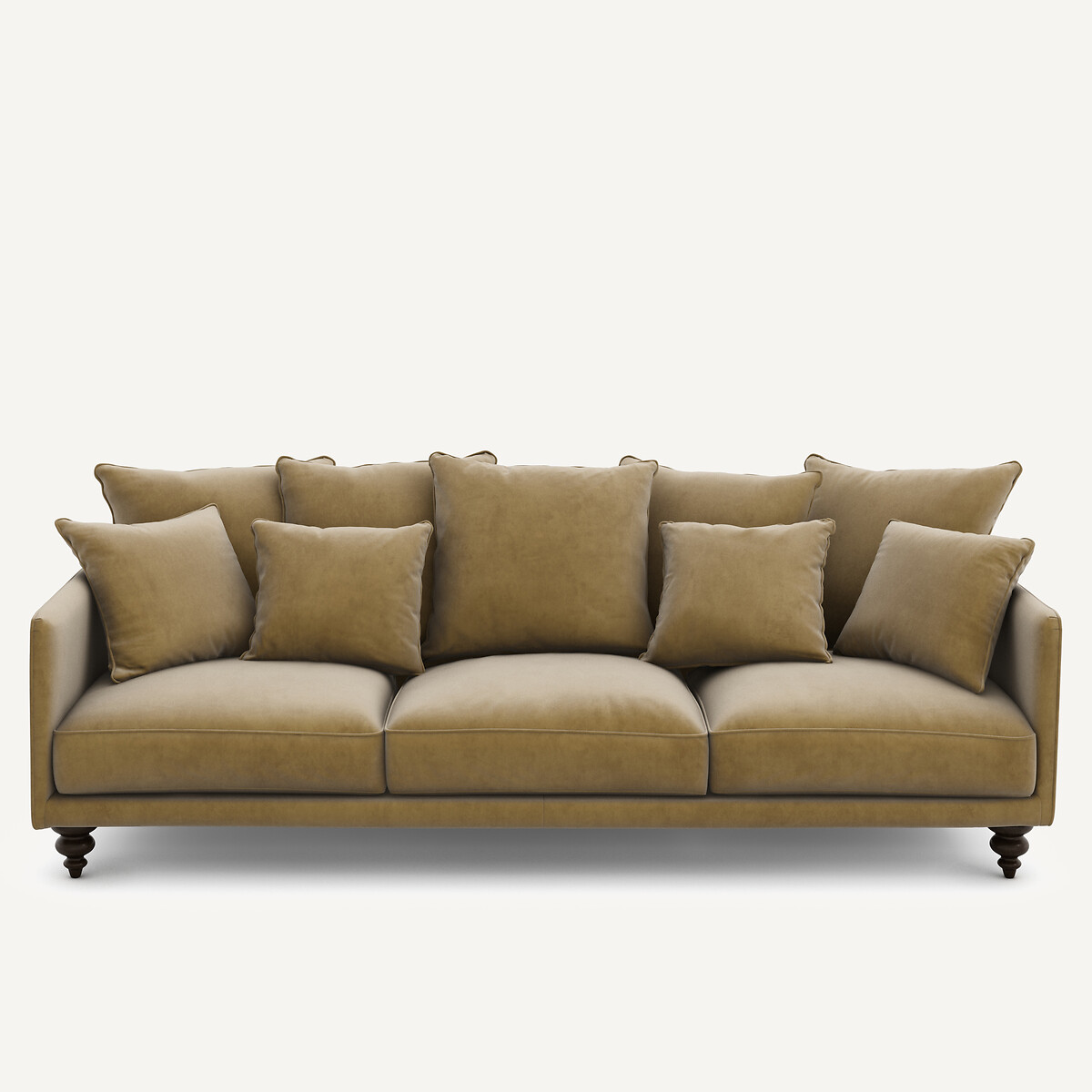 Καναπές από βελούδο Μ105xΠ198xΥ93cm