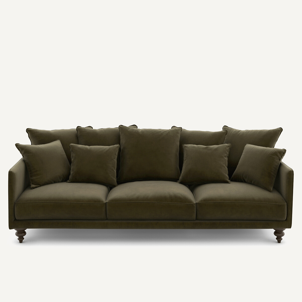 Καναπές από βελούδο Μ105xΠ198xΥ93cm