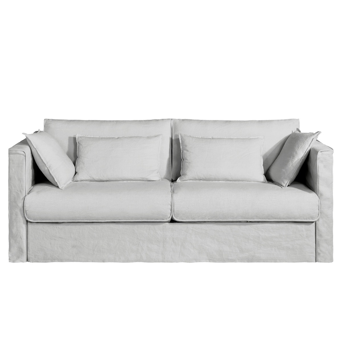 Πτυσσόμενος καναπές-κρεβάτι από γκοφρέ λινό, Camille