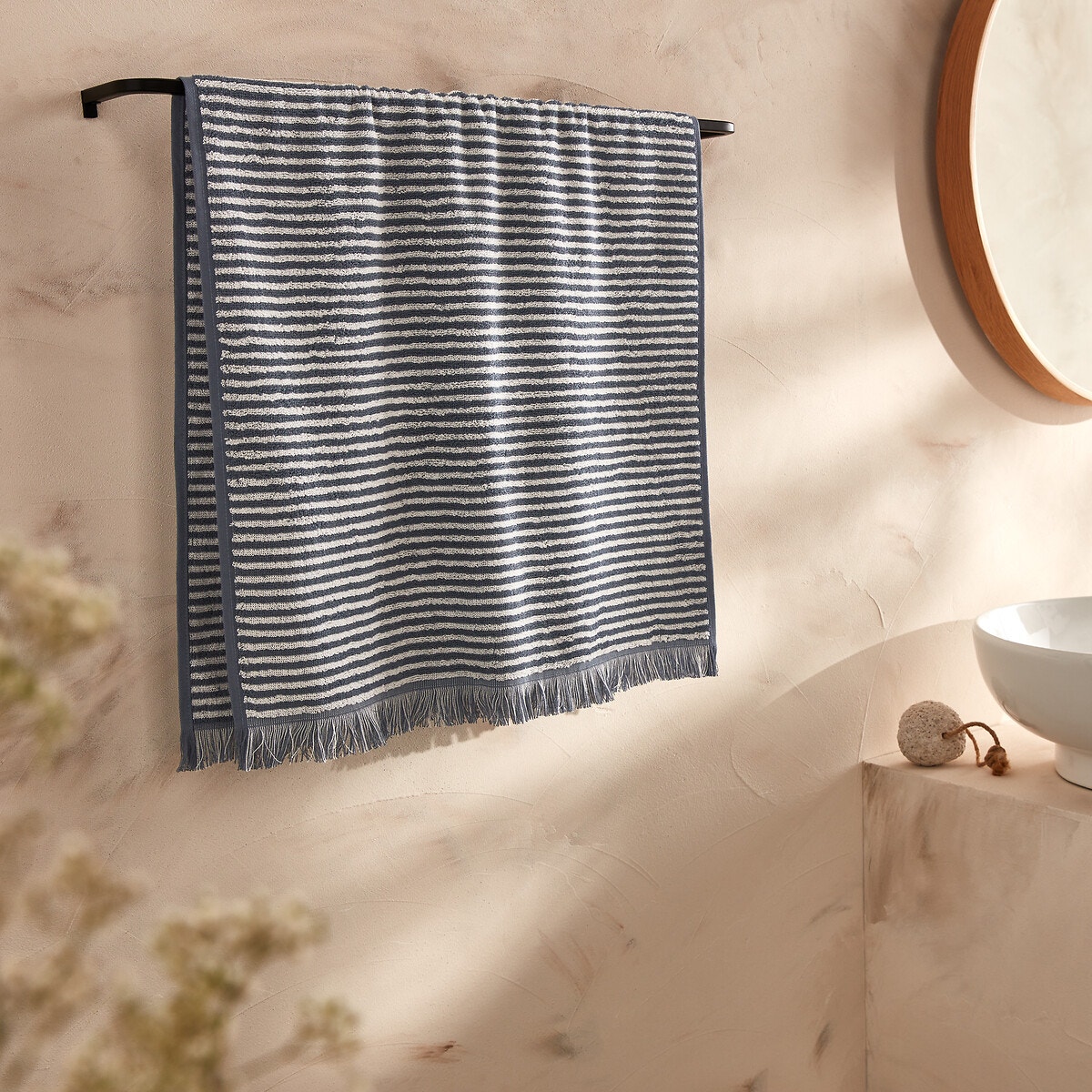 Ριγέ πετσέτα προσώπου 50x100 cm