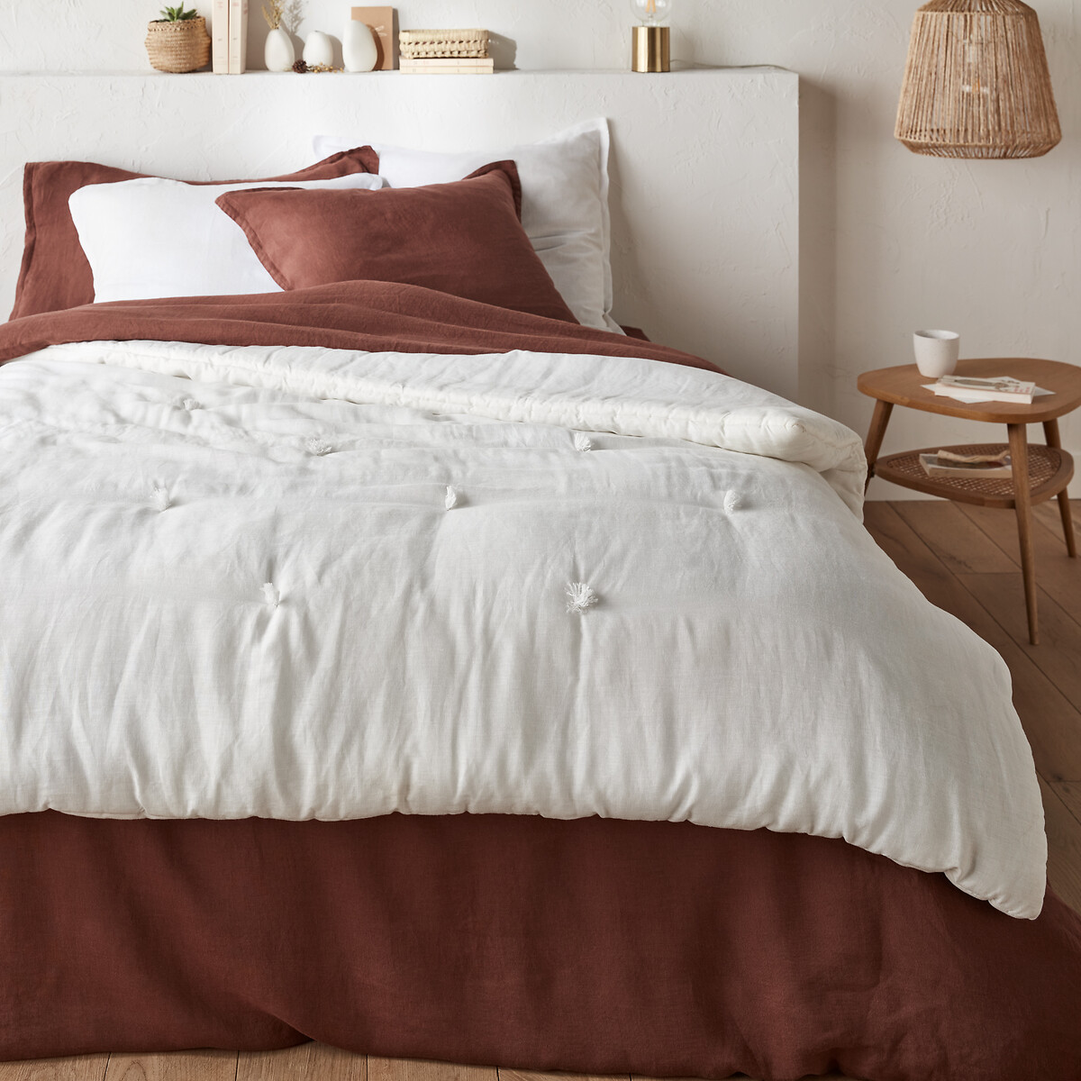 Σπίτι > Λευκά είδη > Ύφασμα, διακόσμηση Κάλυμμα κρεβατιού από προπλυμένο λινό 90x190 cm