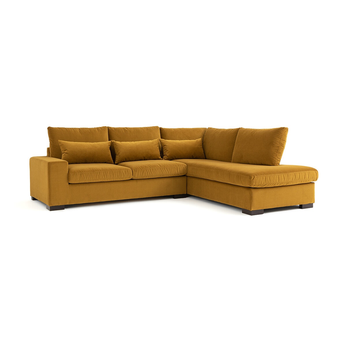 Γωνιακός καναπές από βελούδο με τεχνολογία Bultex, Odessa