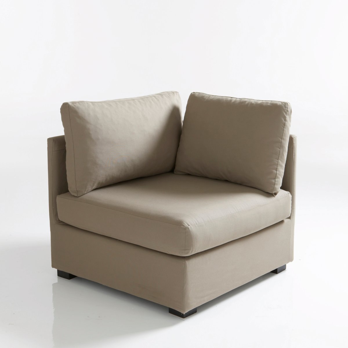 SO'HOME Γωνιακή πολυθρόνα με βαμβακερή ταπετσαρία Μ84xΠ84xΥ80cm