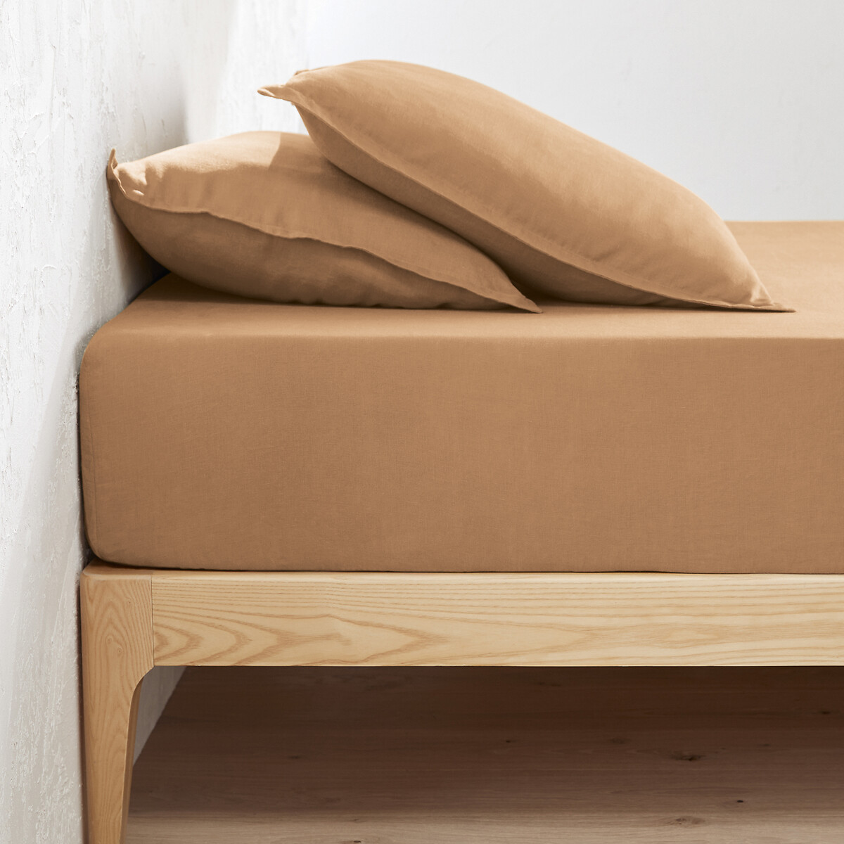 Σεντόνι με λάστιχο από προπλυμένο λινό για μεγάλου πάχους στρώματα 160x200 cm