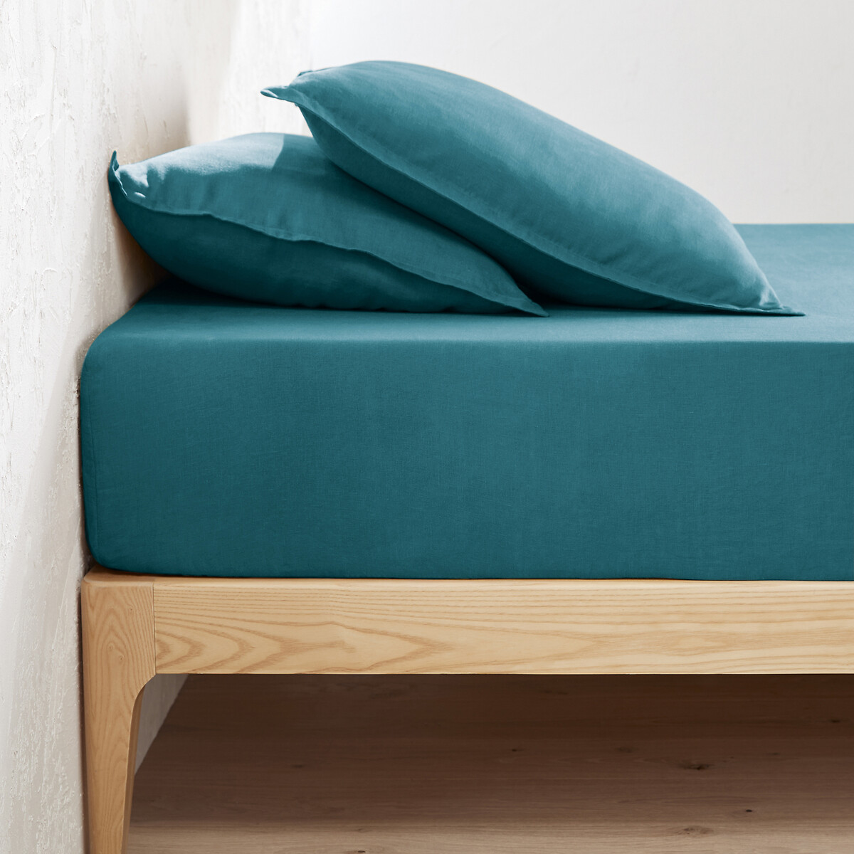 La Redoute Interieurs Σεντόνι με λάστιχο από προπλυμένο λινό για μεγάλου πάχους στρώματα 90x190 cm