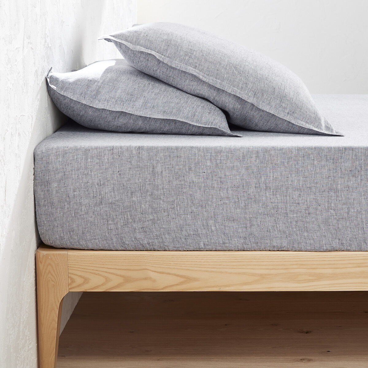 La Redoute Interieurs Σεντόνι με λάστιχο από προπλυμένο λινό για μεγάλου πάχους στρώματα 90x190 cm