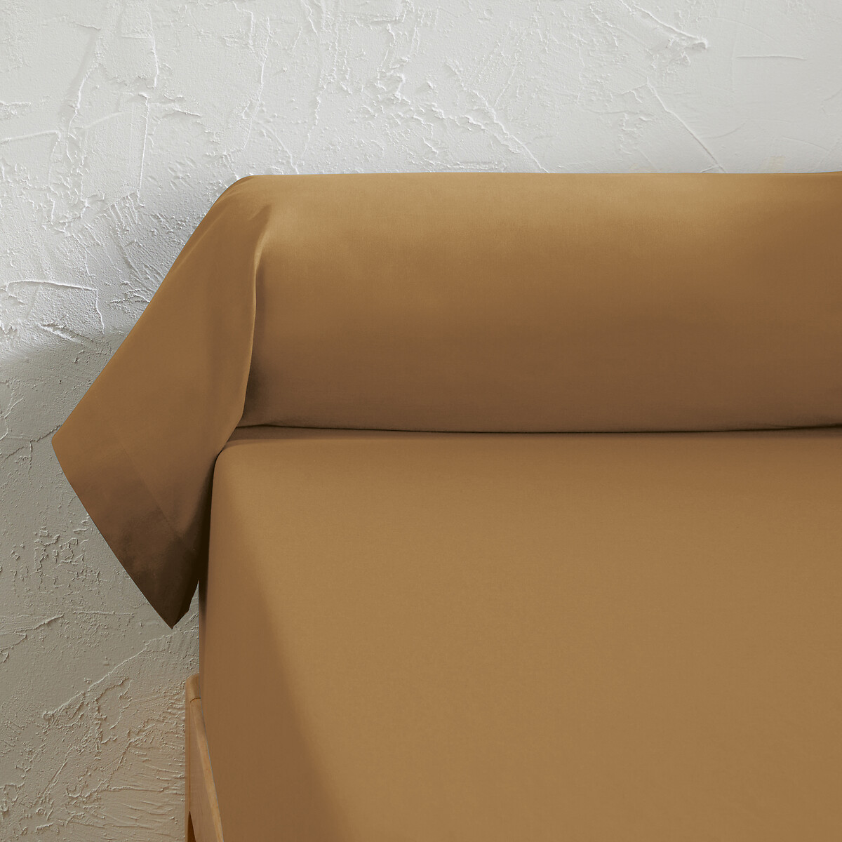 Βαμβακερή μονόχρωμη θήκη καραμέλα 85x185 cm