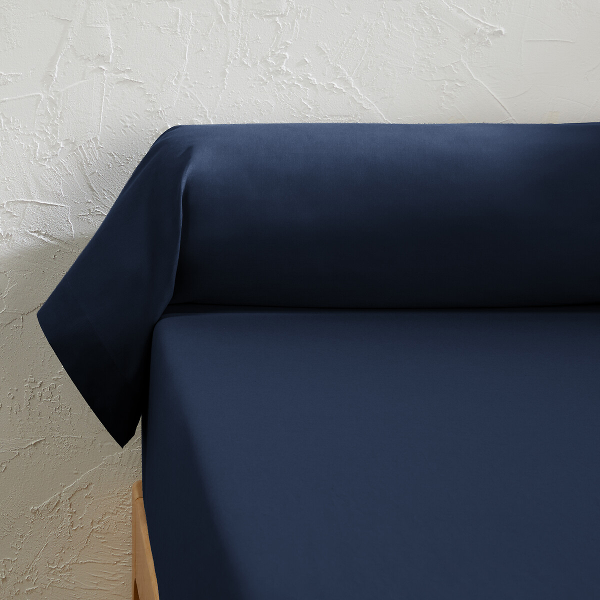 La Redoute Interieurs Βαμβακερή μονόχρωμη θήκη καραμέλα 85x185 cm