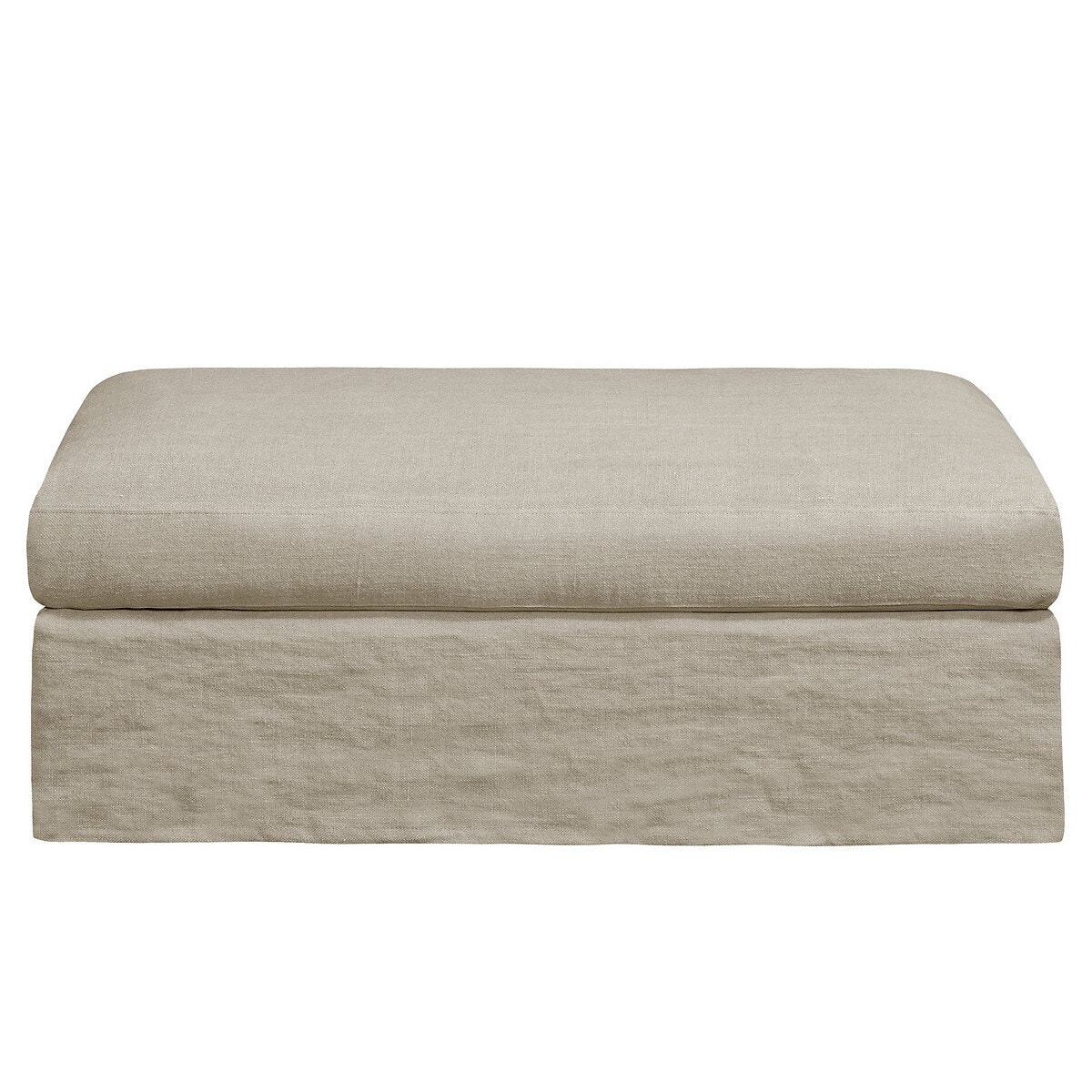 AM.PM Υποπόδιο από χοντρό λινό stonewashed Μ55xΠ110xΥ45cm