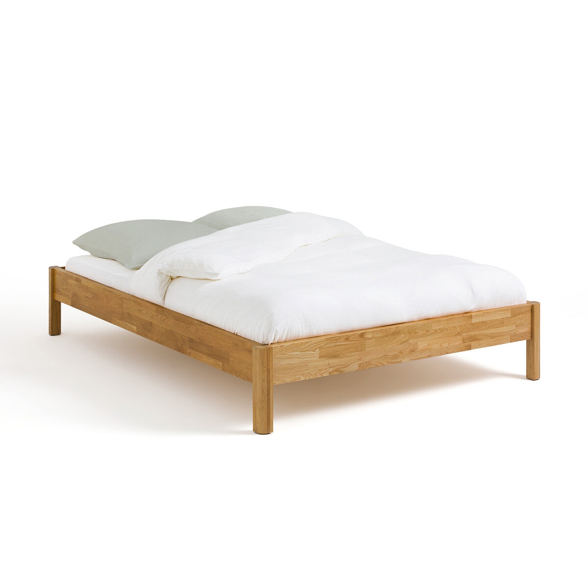 Σπίτι > Έπιπλα > Υπνοδωμάτιο > Κρεβάτια Κρεβάτι από μασίφ ξύλο δρυ με τάβλες Υ35cm