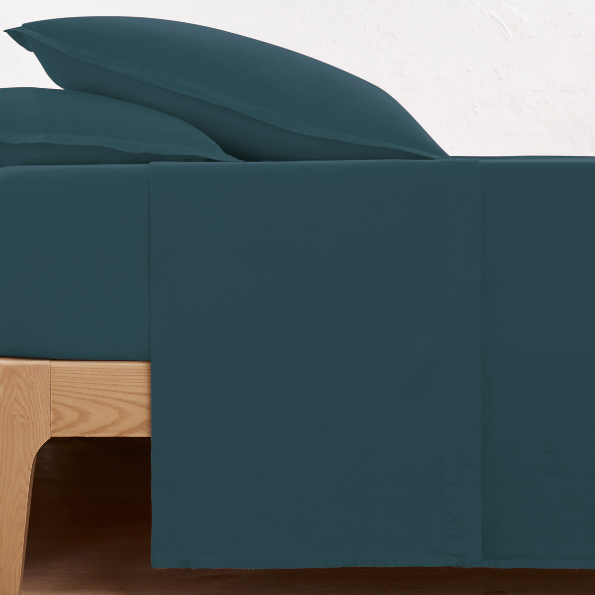 Μονόχρωμο σεντόνι από προπλυμένο λινό 240x290 cm