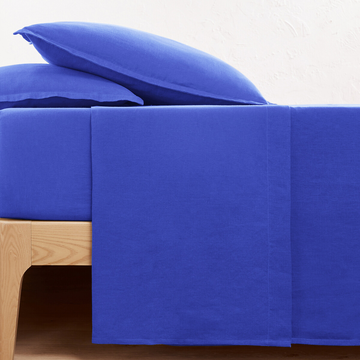 Μονόχρωμο σεντόνι από προπλυμένο λινό 240x290 cm