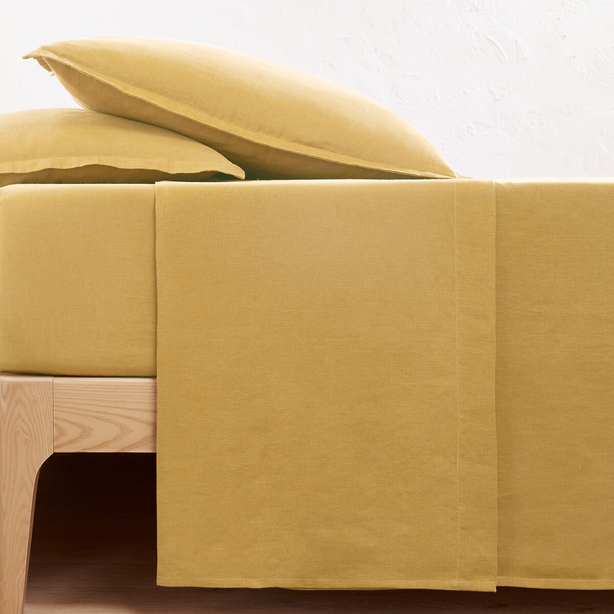 La Redoute Interieurs Μονόχρωμο σεντόνι από προπλυμένο λινό 150x250 cm