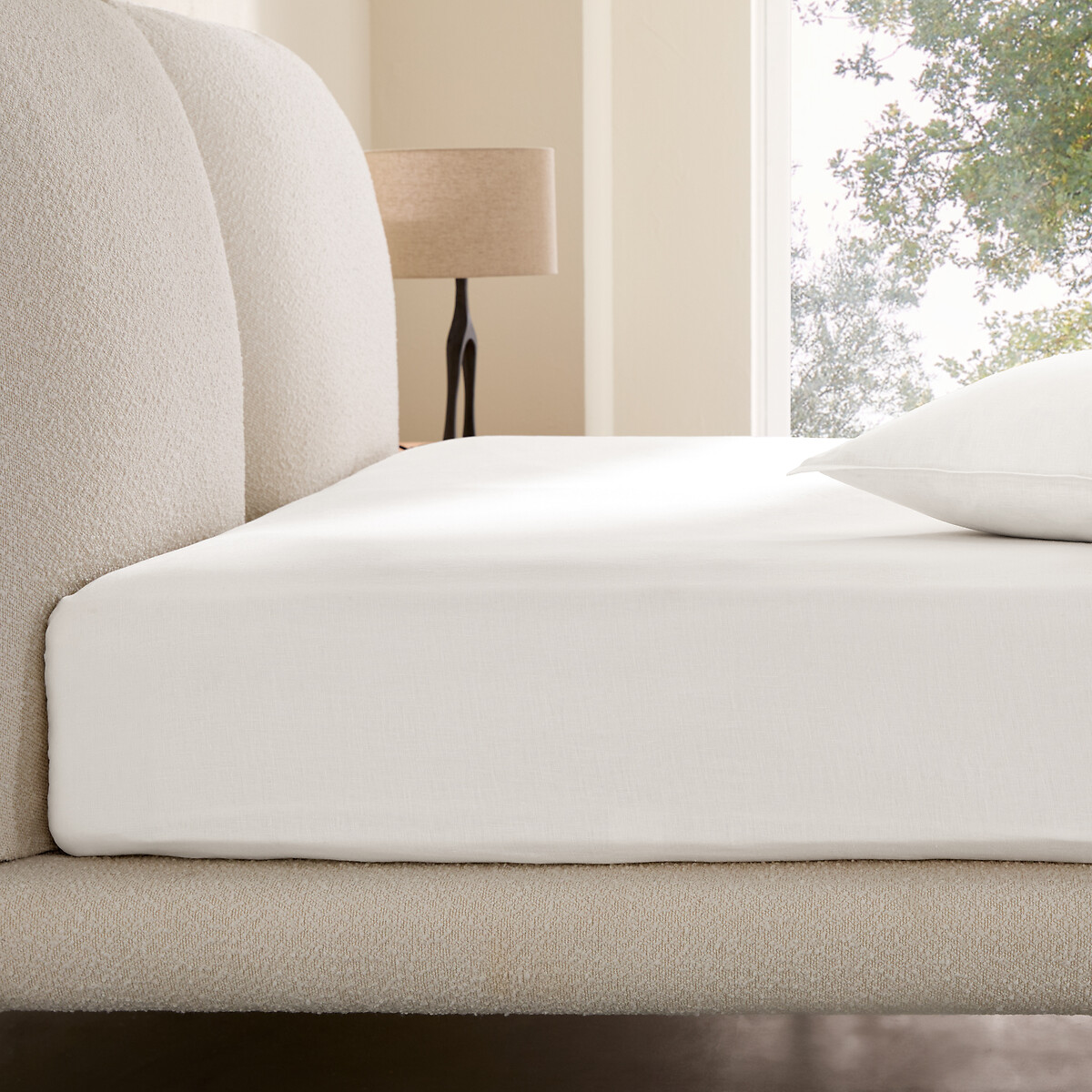 Σεντόνι με λάστιχο από προπλυμένο λινό, Elina