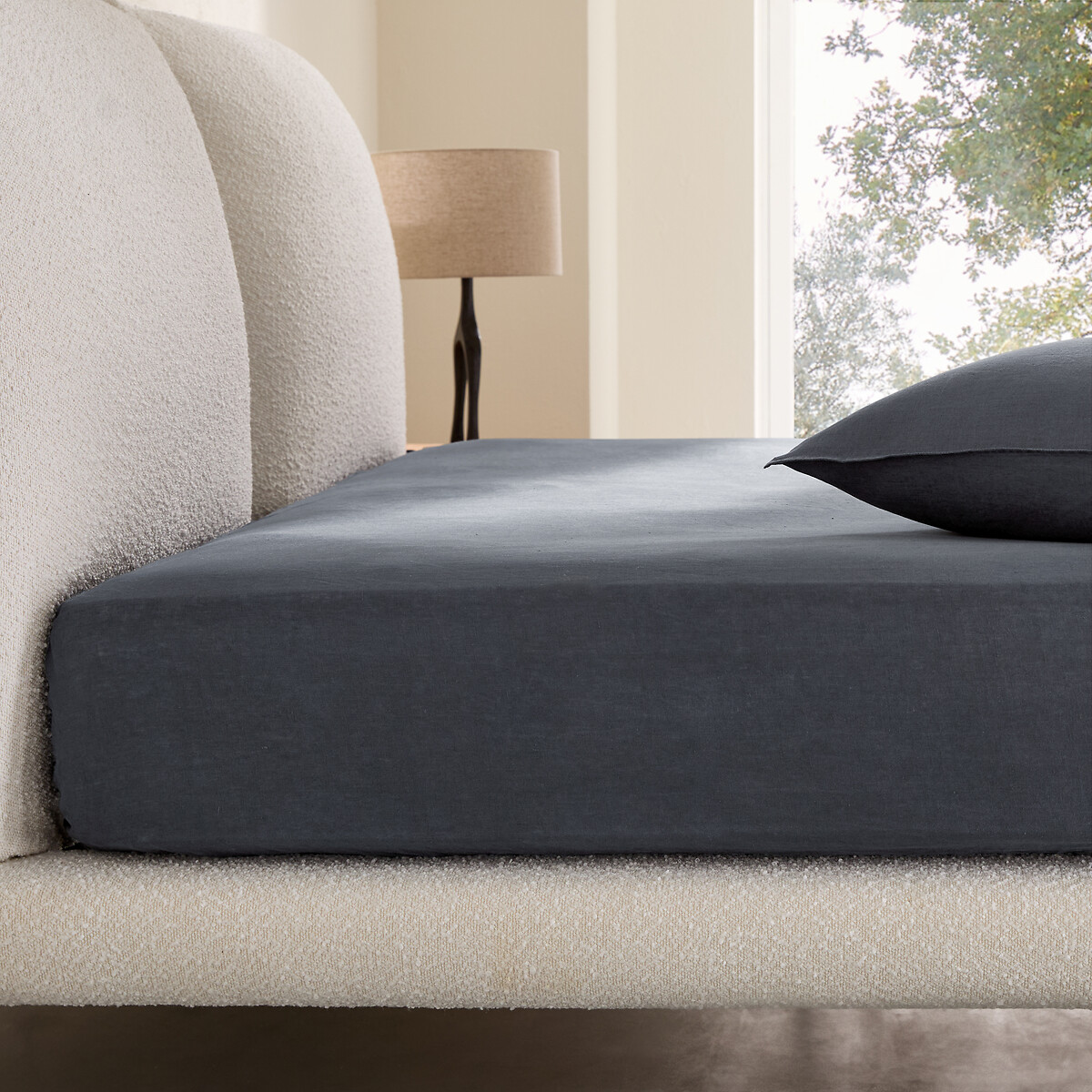 Σεντόνι με λάστιχο από προπλυμένο λινό, Elina