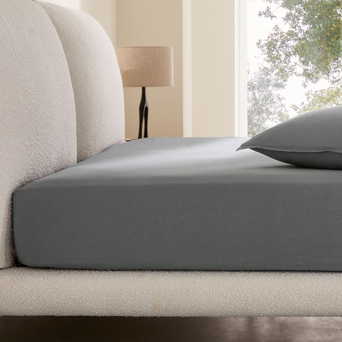 Σεντόνι με λάστιχο από προπλυμένο λινό, Elina