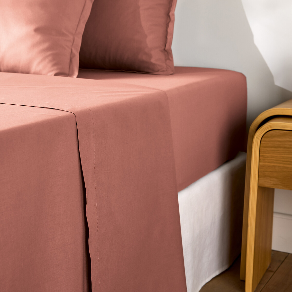 La Redoute Interieurs Μονόχρωμο σεντόνι από βαμβακερό περκάλι ποιότητας Best 150x250 cm