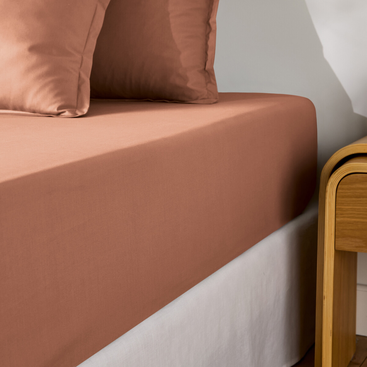 Σεντόνι με λάστιχο από βαμβακερό περκάλι με γύρισμα 30 εκ. 90x190 cm