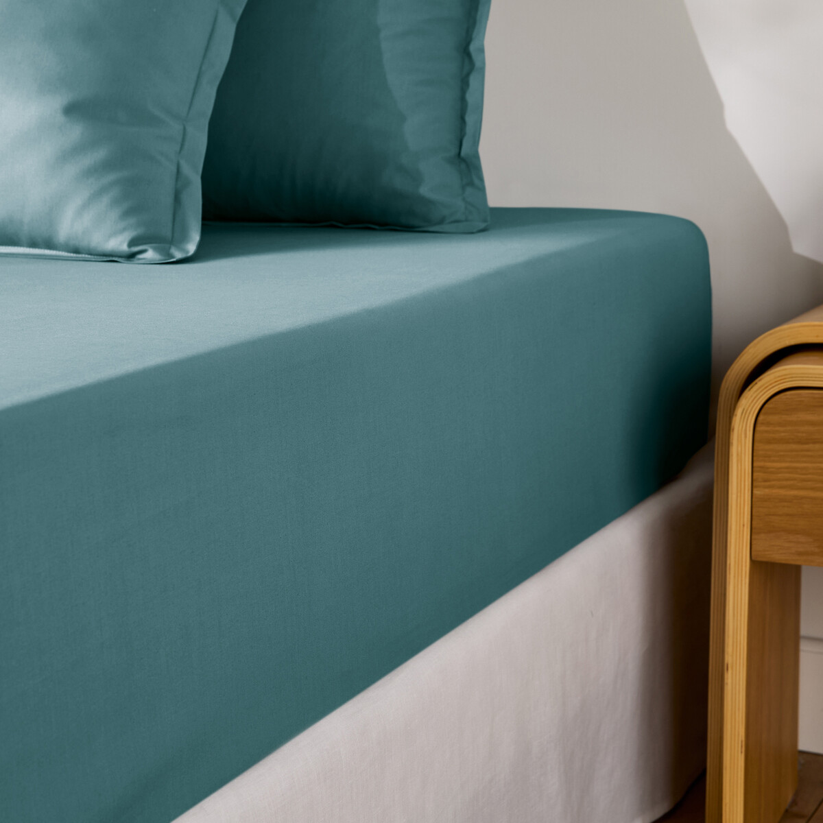 Σεντόνι με λάστιχο από βαμβακερό περκάλι με γύρισμα 30 εκ. 90x190 cm