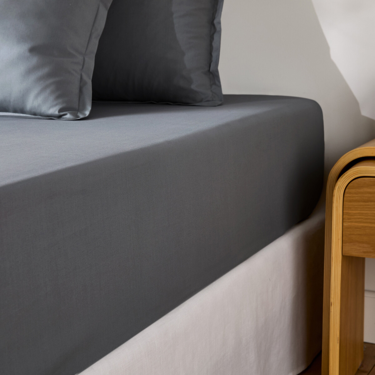 Σεντόνι με λάστιχο από βαμβακερό περκάλι με γύρισμα 30 εκ. 90x190 cm