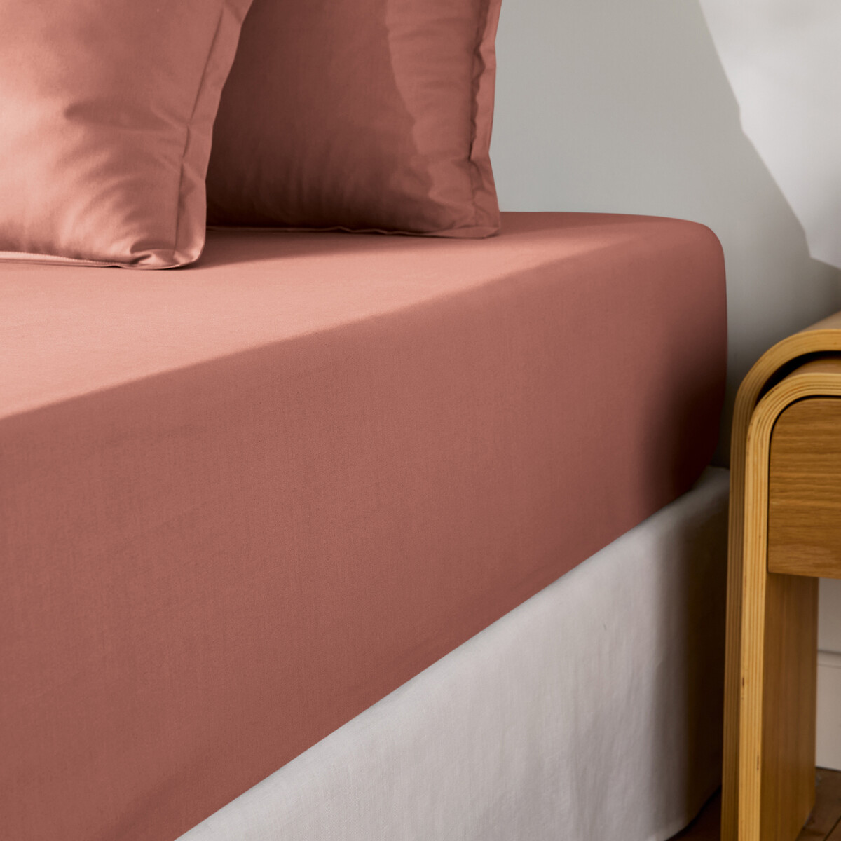 Σεντόνι με λάστιχο από βαμβακερό περκάλι με γύρισμα 30 εκ. 90x190 cm