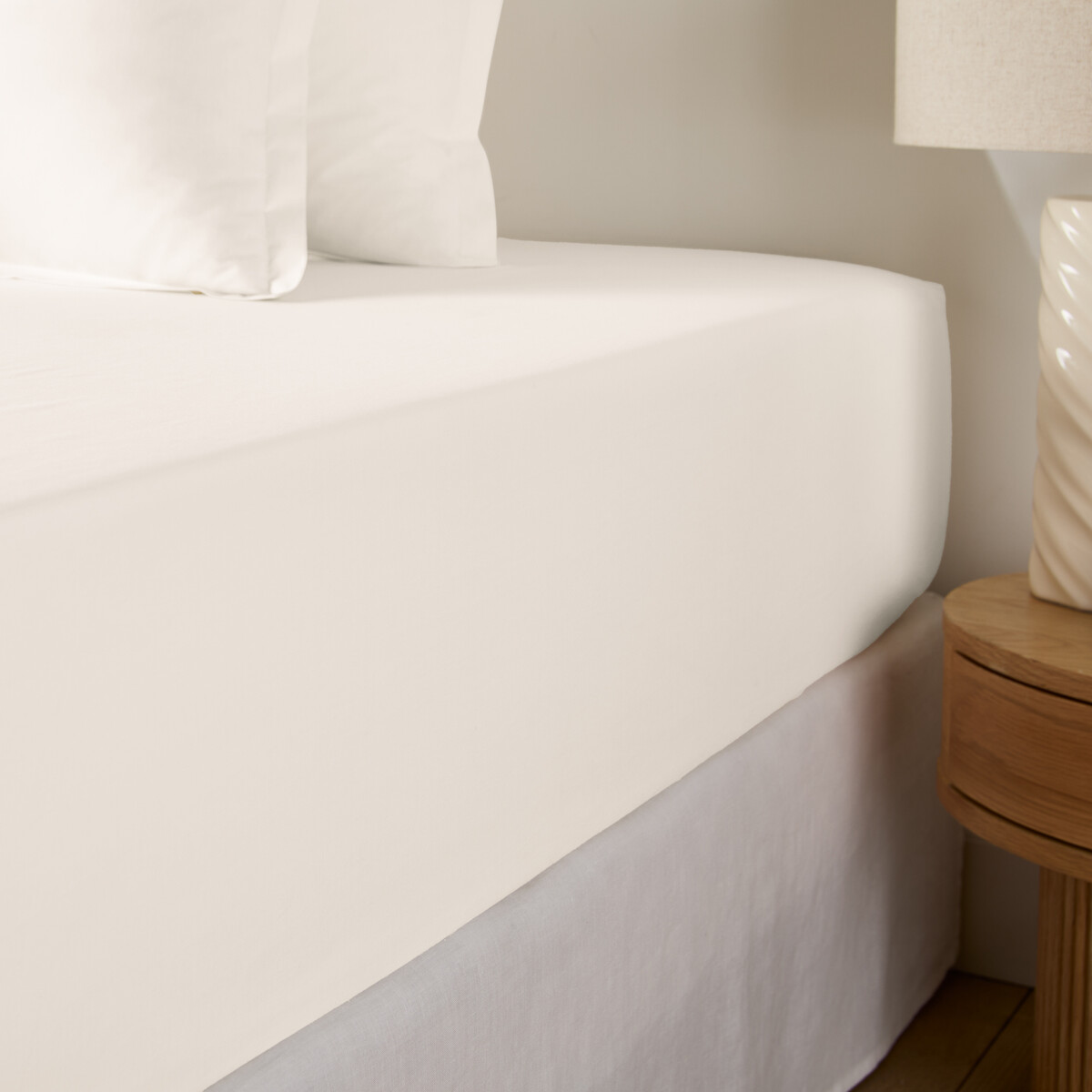 Σεντόνι με λάστιχο από βαμβακερό περκάλι με γύρισμα 30 εκ. 90x190 cm