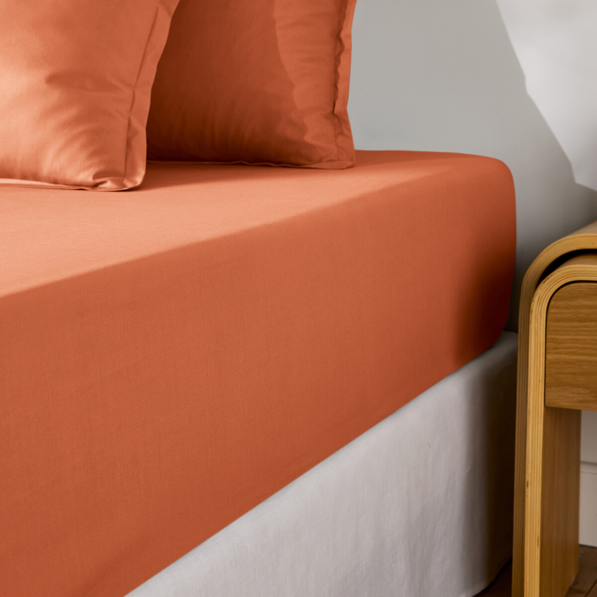 Σεντόνι με λάστιχο από βαμβακερό περκάλι με γύρισμα 30 εκ. 90x190 cm