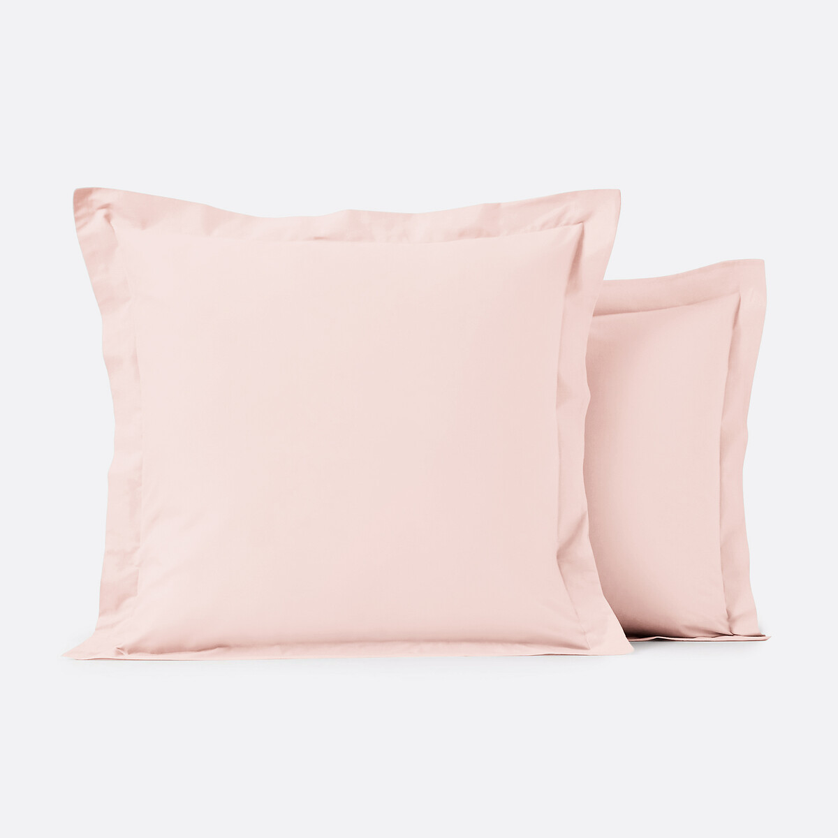 Μονόχρωμη μαξιλαροθήκη από οργανικό βαμβάκι με επίπεδο βολάν 50x70 cm