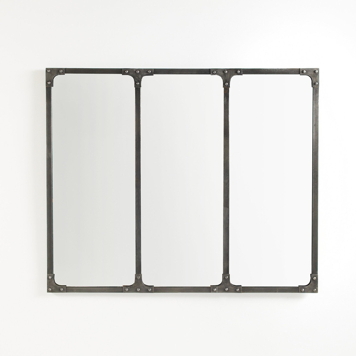 Μεταλλικός καθρέφτης βιομηχανικού στυλ 120x100 εκ., Lenaig